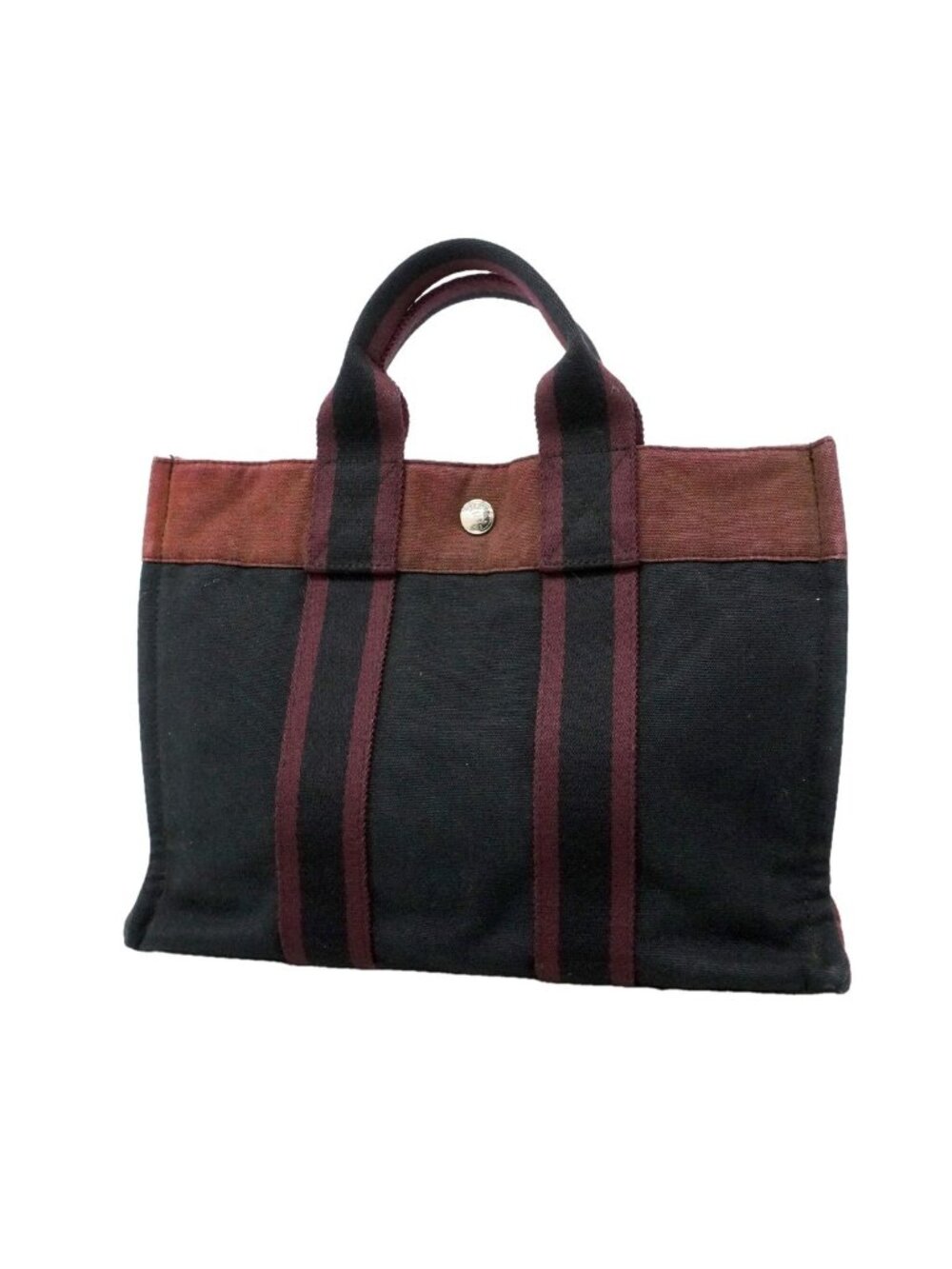 Hermes Tote Bag Fourre Tout PM Canvas Black Silver